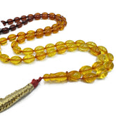 Gradient Amber Olive Shape 7mm mm Islamic Prayer Beads